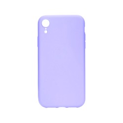 Capa de silicone com moldura de câmera para Apple iPhone XR Roxo Capa de silicone com moldura de câmera para Apple iPhone XR Roxo